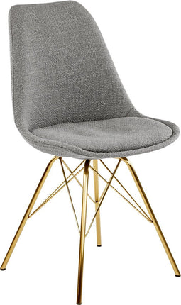 Kick Kuipstoel Jens Grijs - Goud Frame