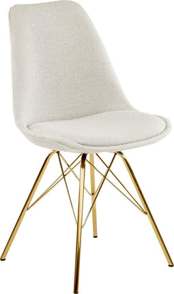 Kick Kuipstoel Jens Wit - Goud Frame