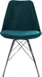 Kick Kuipstoel Velvet Blauw - Chroom Frame