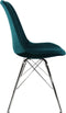 Kick Kuipstoel Velvet Blauw - Chroom Frame