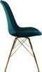 Kick Kuipstoel Velvet Blauw - Goud Frame