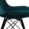 Kick kuipstoel Velvet Blauw - zwart frame | Set van 2