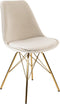 Kick Kuipstoel Velvet Champagne - Goud Frame