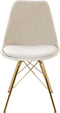 Kick Kuipstoel Velvet Champagne - Goud Frame
