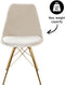 Kick Kuipstoel Velvet Champagne - Goud Frame