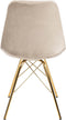 Kick Kuipstoel Velvet Champagne - Goud Frame