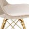 Kick Kuipstoel Velvet Champagne - Goud Frame