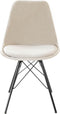 Kick kuipstoel Velvet champagne - zwart frame - set van 4