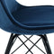 Kick kuipstoel Velvet Donker Blauw - zwart frame | Set van 2