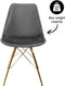Kick Kuipstoel Velvet Donker Grijs - Goud Frame