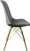 Kick Kuipstoel Velvet Donker Grijs - Goud Frame