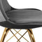 Kick Kuipstoel Velvet Donker Grijs - Goud Frame