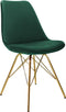 Kick Kuipstoel Velvet Donker Groen - Goud Frame