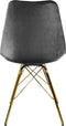 Kick Kuipstoel Velvet Donker Groen - Goud Frame