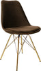 Kick Kuipstoel Velvet Donker Groen - Goud Frame