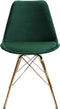 Kick Kuipstoel Velvet Donker Groen - Goud Frame