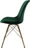 Kick Kuipstoel Velvet Donker Groen - Goud Frame