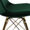 Kick Kuipstoel Velvet Donker Groen - Goud Frame