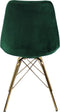 Kick Kuipstoel Velvet Donker Groen - Goud Frame