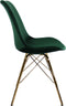 Kick Kuipstoel Velvet Donker Groen - Goud Frame
