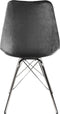 Kick Kuipstoel Velvet Donkergrijs - Chroom Frame