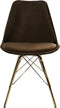 Kick Kuipstoel Velvet Grijs - Goud Frame