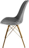 Kick Kuipstoel Velvet Grijs - Goud Frame