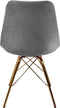 Kick Kuipstoel Velvet Grijs - Goud Frame