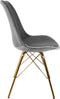 Kick Kuipstoel Velvet Grijs - Goud Frame
