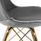 Kick Kuipstoel Velvet Grijs - Goud Frame