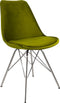 Kick Kuipstoel Velvet Groen - Chroom Frame
