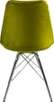 Kick Kuipstoel Velvet Groen - Chroom Frame