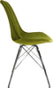 Kick Kuipstoel Velvet Groen - Chroom Frame
