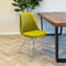Kick Kuipstoel Velvet Groen - Chroom Frame