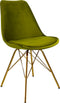Kick Kuipstoel Velvet Groen - Goud Frame