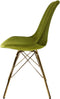 Kick Kuipstoel Velvet Groen - Goud Frame