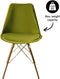 Kick Kuipstoel Velvet Groen - Goud Frame