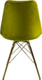 Kick Kuipstoel Velvet Groen - Goud Frame