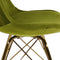Kick Kuipstoel Velvet Groen - Goud Frame