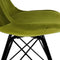 Kick kuipstoel Velvet Groen - zwart frame | Set van 2