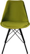 Kick kuipstoel Velvet Groen - zwart frame | Set van 2