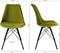 Kick kuipstoel Velvet Groen - zwart frame | Set van 2
