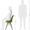 Kick kuipstoel Velvet Groen - zwart frame | Set van 2