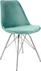 Kick Kuipstoel Velvet Mintgroen - Chroom Frame