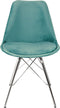 Kick Kuipstoel Velvet Mintgroen - Chroom Frame