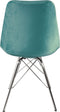 Kick Kuipstoel Velvet Mintgroen - Chroom Frame