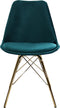 Kick Kuipstoel Velvet Mintgroen - Goud Frame