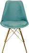 Kick Kuipstoel Velvet Mintgroen - Goud Frame