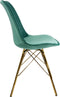 Kick Kuipstoel Velvet Mintgroen - Goud Frame
