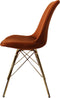 Kick Kuipstoel Velvet Oranje - Goud Frame